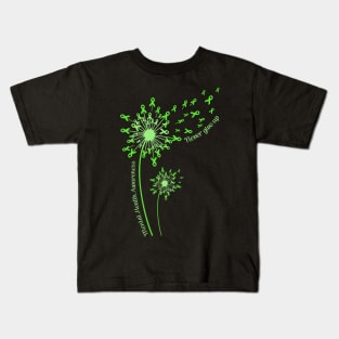 Dandelion Mental Health Awareness Never Give Up Kids T-Shirt